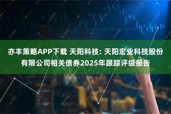 亦丰策略APP下载 天阳科技: 天阳宏业科技股份有限公司相关债券2025年跟踪评级报告